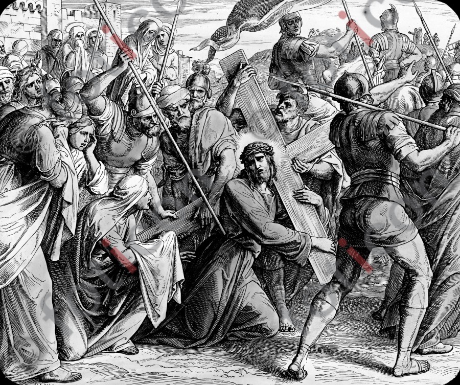 Die Kreuztragung | Carrying the Cross - Foto foticon-simon-043-sw-046.jpg | foticon.de - Bilddatenbank für Motive aus Geschichte und Kultur